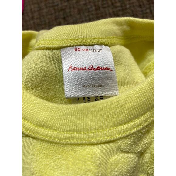 Hanna Andersson Yellow Floral 2T Girls Sleeveless Terry Dress, NWOT - Picture 5 of 7